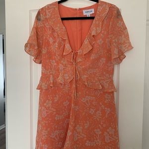 Floral pink romper